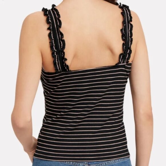 Intermix Carla Striped Ruffle Tank, S - Picture 3 of 8